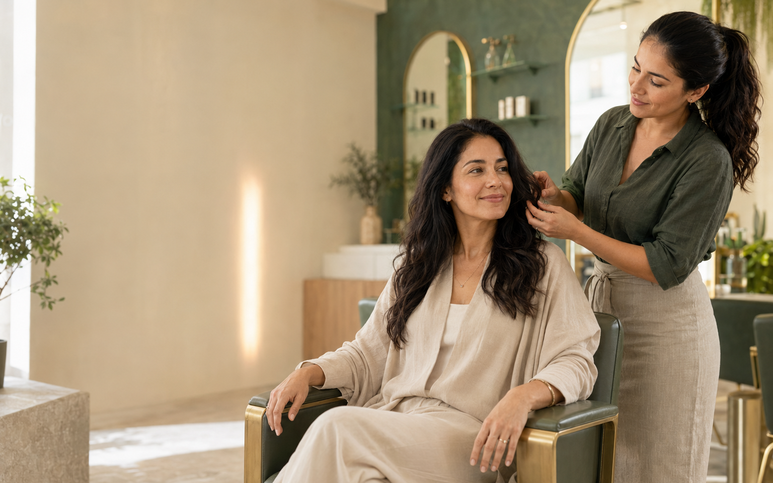 Experiencia de belleza y bienestar en un salón moderno